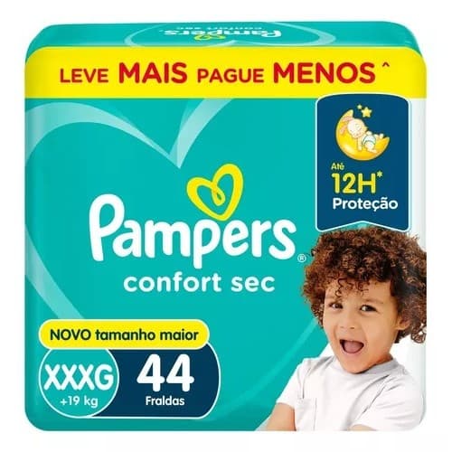 FRALDA CONFORT SEC HIPER XXXG 44UN PAMPERS