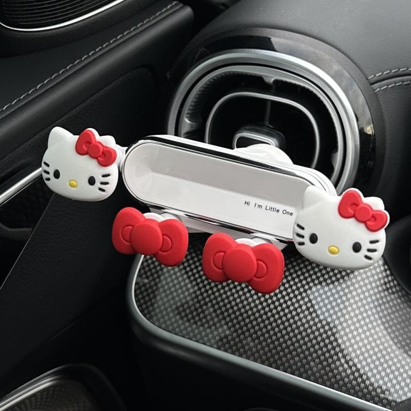 Novo kt gato suporte do telefone do carro navegação bonito Interior saída de ar decoração enciclopédia quadro suporte fi