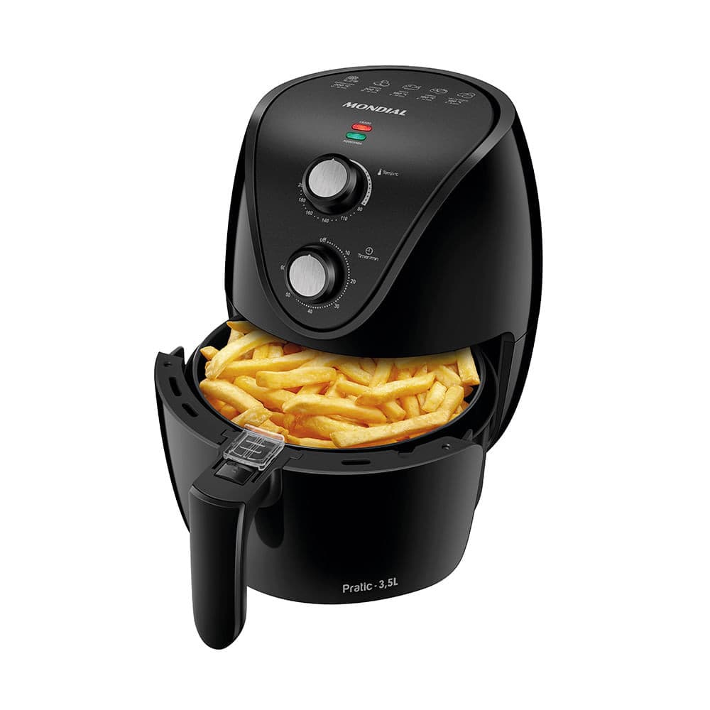 Fritadeira Sem Óleo Air Fryer 3,5L, Mondial, Preto/Prata, 1500W, 110V - AF-35-BF