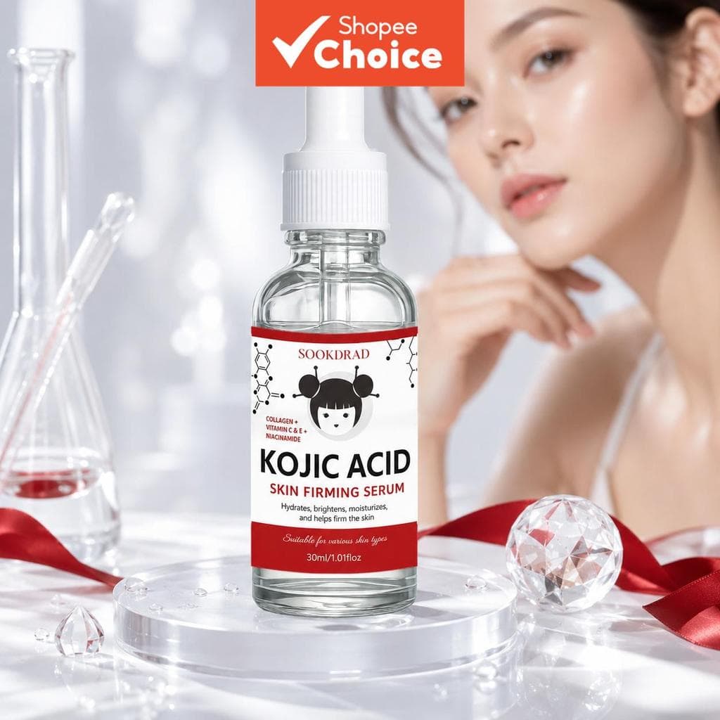 Firmador de Pele com Ácido Kójico, , Vitamina C & E, Niacinamida, Hidrata e Hidrata a Pele, Ajuda a Firmar a Pele, 30ml