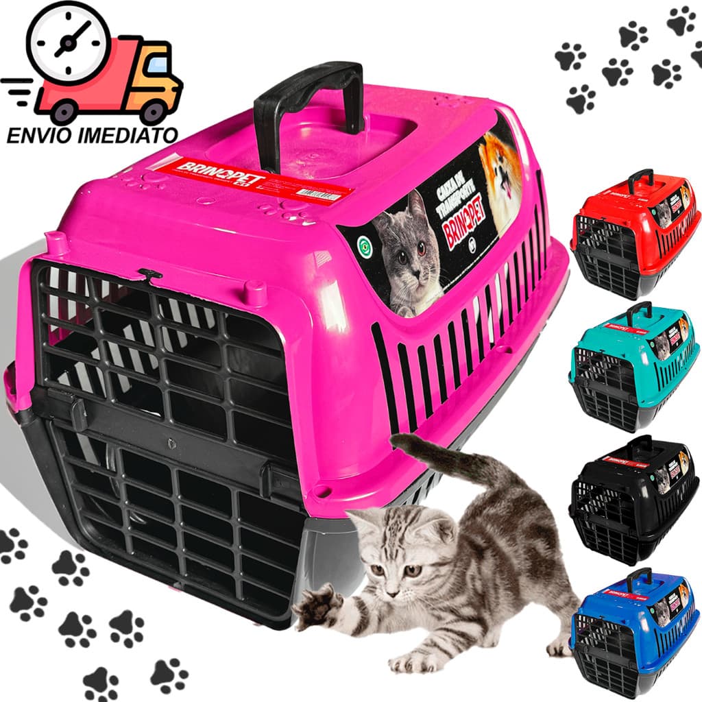 Caixa Para Transporte Gato Cães N 1 Gatos e Cães Cachorro Porquinho da Índia Coelho Casa Casinha