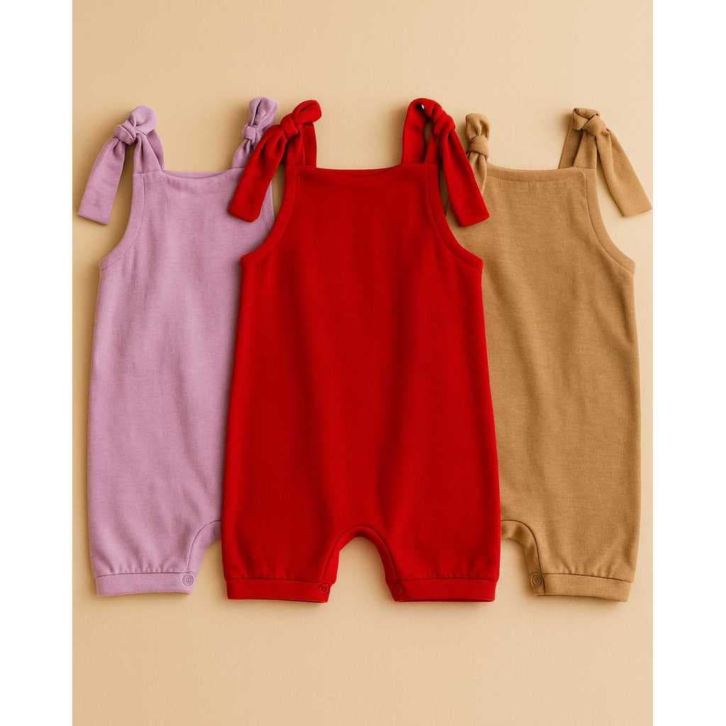 Kit Macacão Jardineira Infantil Bebê Menino Menina 100% Algodão Roupa de Verão