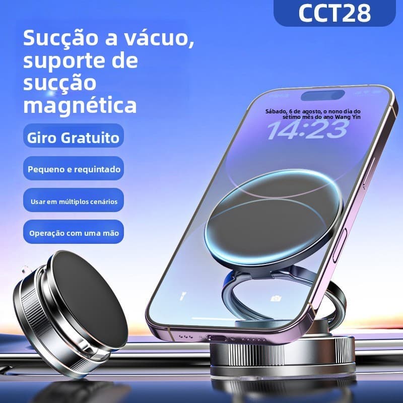 Suporte de celular para carro, suporte magnético para navegação automotiva, suporte de celular magnético forte com vento
