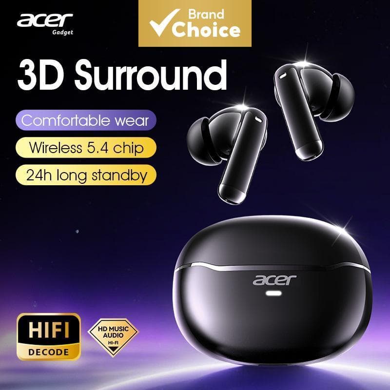 Fone de ouvido Acer OHR623, fone de ouvido tipo C com microfone, fone de ouvido sem fio, fones de ouvido Bluetooth com