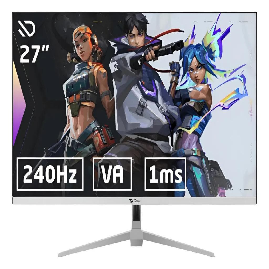 Monitor Gamer Duex 27" IPS Full HD 240Hz 1ms HDR FreeSync G-Sync HDMI DP Branco