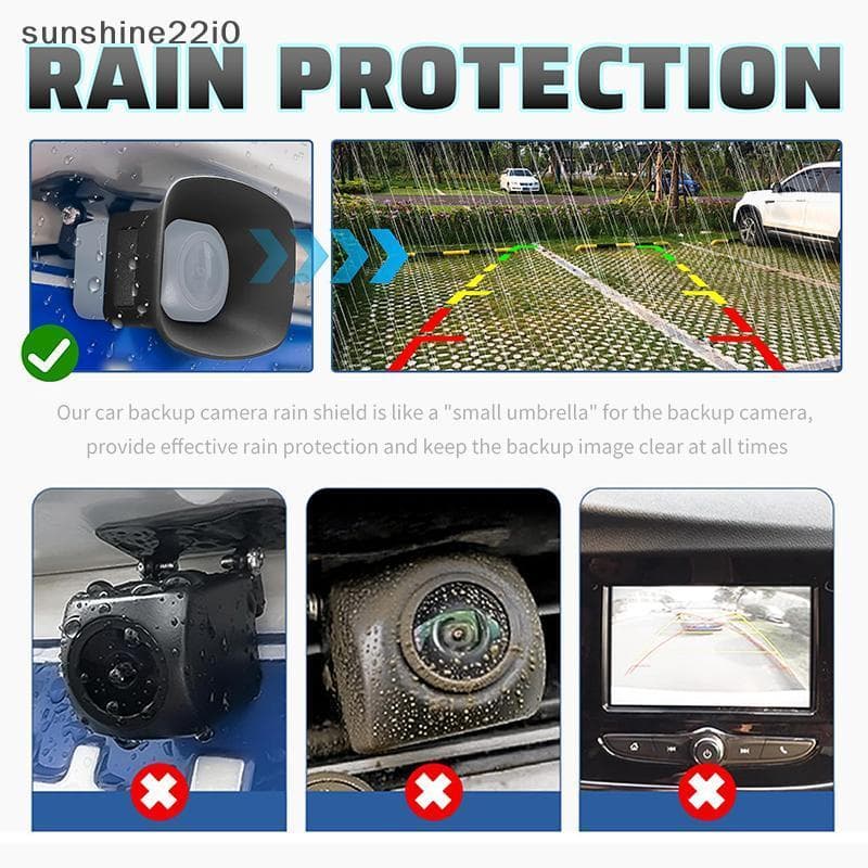 SUS Silicone Capa De Chuva Para Carro Baup Câmera Universal À Prova Ddustágua Poeira Protetor Lente Visão Traseira Estac