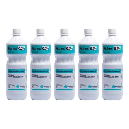 Kit 5 Ltr Riohex 0,2% Solução Aquosa Dermo Suave