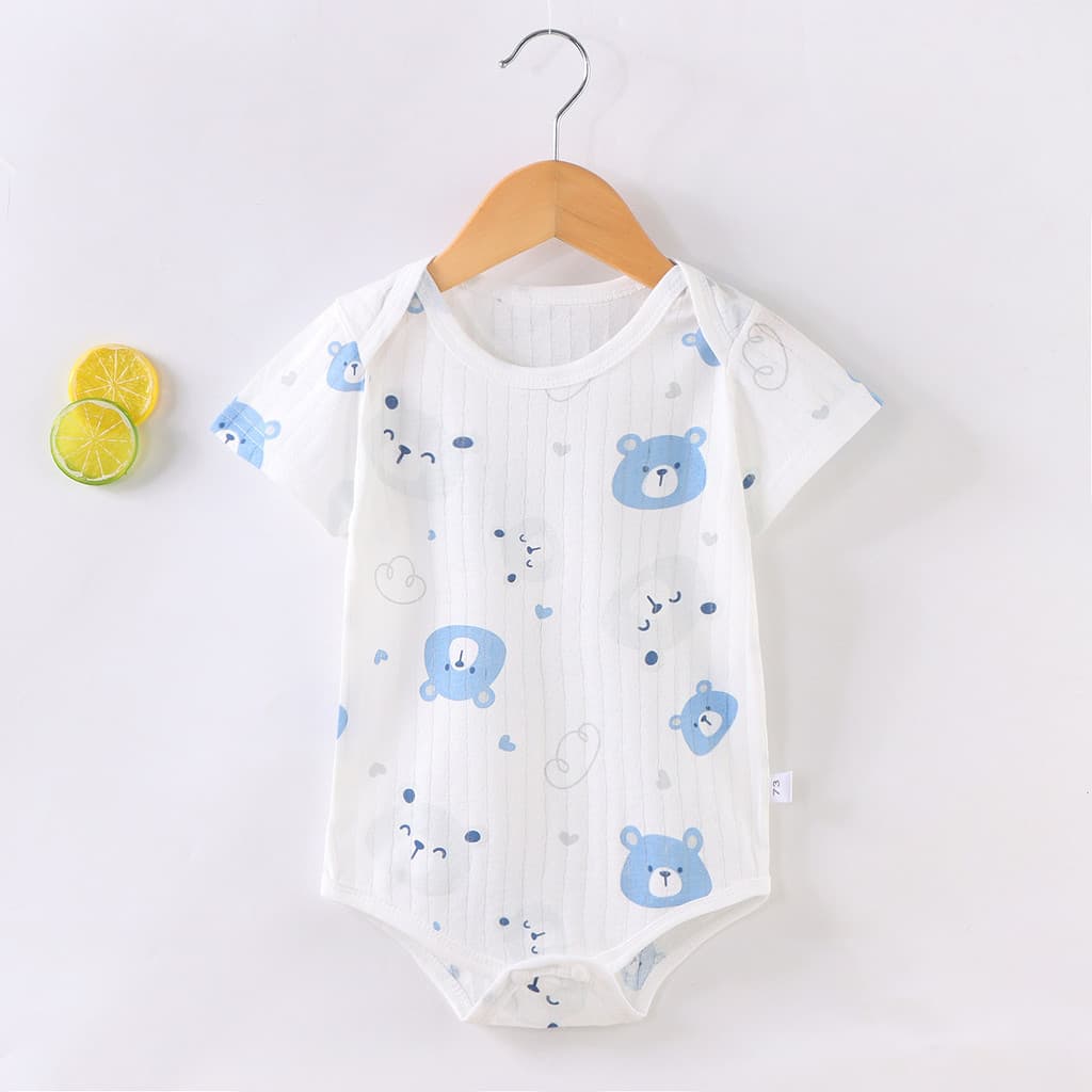 Vestido De Uma Peça Para Bebê Leve De Verão De Manga Curta Recém-Nascidos , Bolsa Com Categoria , Capa De Fralda , Calça