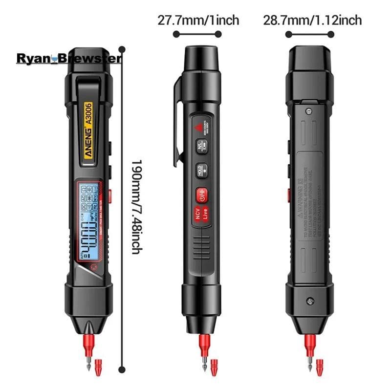 [Preferência R] Mini Caneta Multímetro Digital 4000 Contagens Medidor Testador De Tensão Capacitância E Ohm