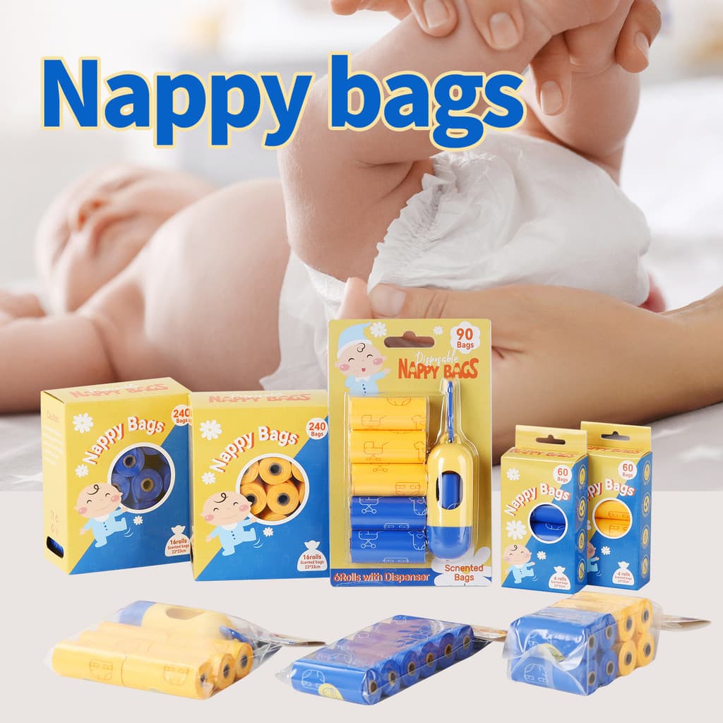 Amazon TEMU TK Saco descartável para fraldas de bebê Saco de lixo para fraldas de bebê