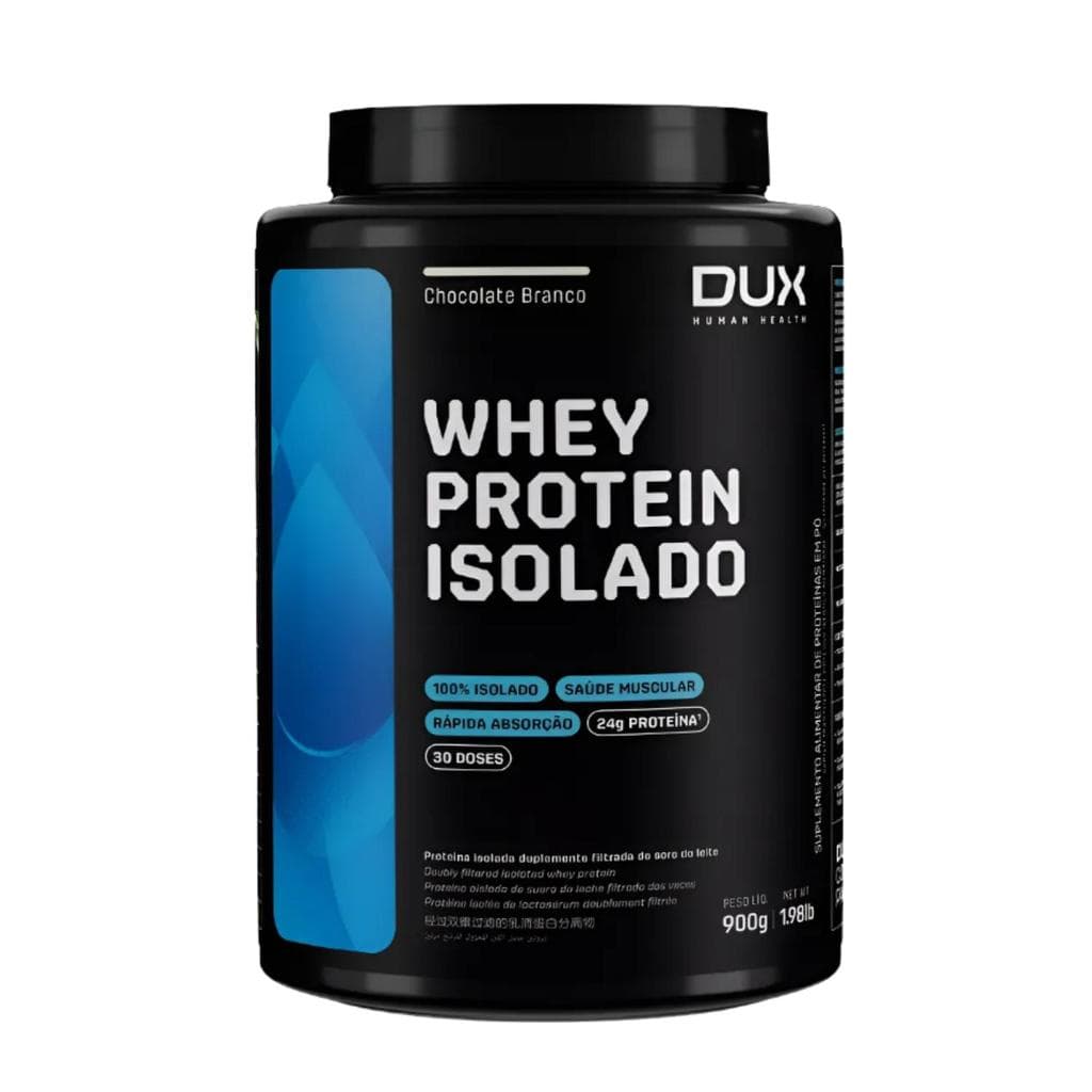 Whey Protein Isolado Chocolate Branco Pote 900g – Dux Human Health