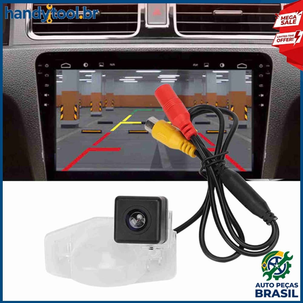 Handytool.br Câmera de estacionamento reversa de alta definição para carro com visão traseira adequada para Honda CRV