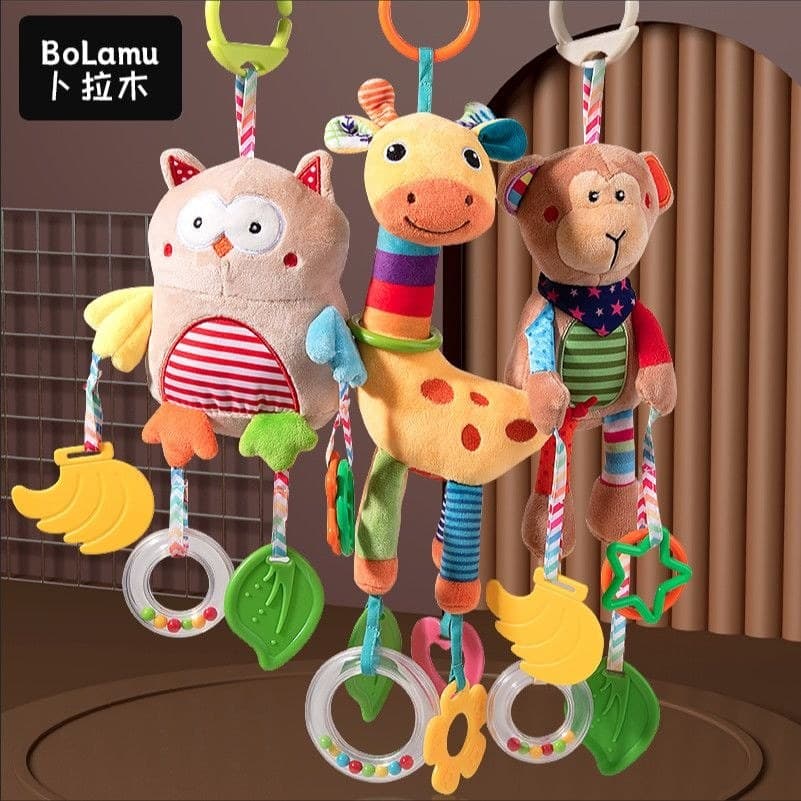 Carrinho de bebê pingente brinquedo carrinho chocalho cama do bebê sino pode clipe brinquedo do bebê carro vento carrilh