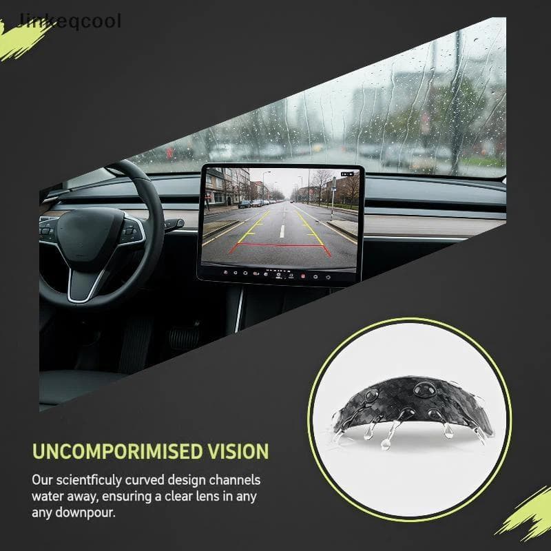Jqbr Câmera De Visão Traseira Do Carro Capa De Viseira De Chuva À Prova Dwaterproof Água Anti-Nevoeiro Sun Sombra Protet