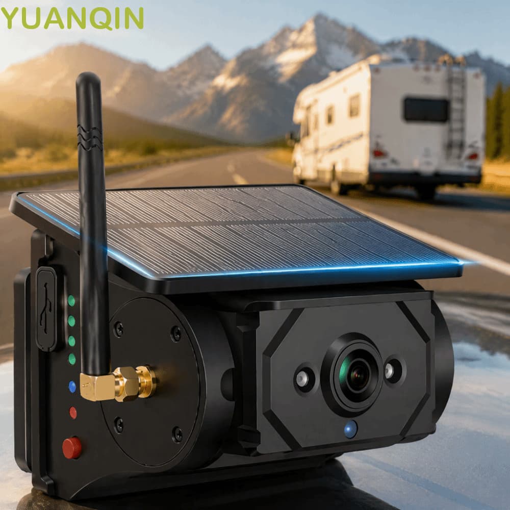 Auxílio De Ré Para Carro , Câmera De Backup Solar Sem Fio Movida A Energia À Prova D'água Visão Traseira Digital