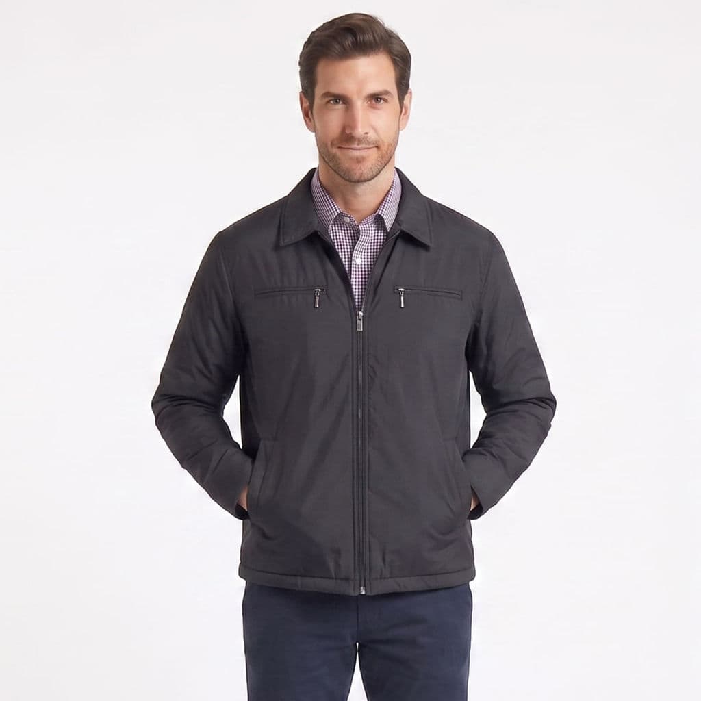 Jaqueta Masculina Poliéster Preto 