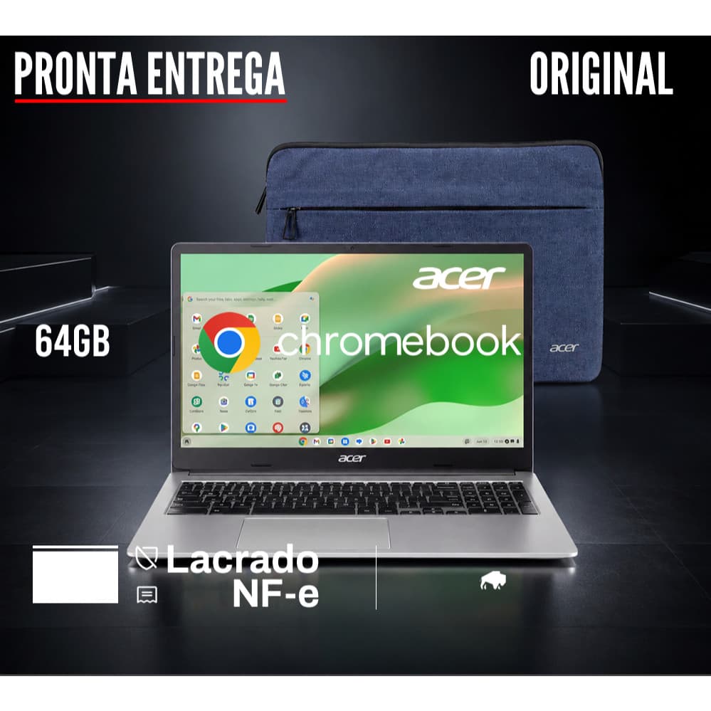 Chromebook Acer 315 15.6" Full HD intel Wi-Fi 6 webcam 64GB