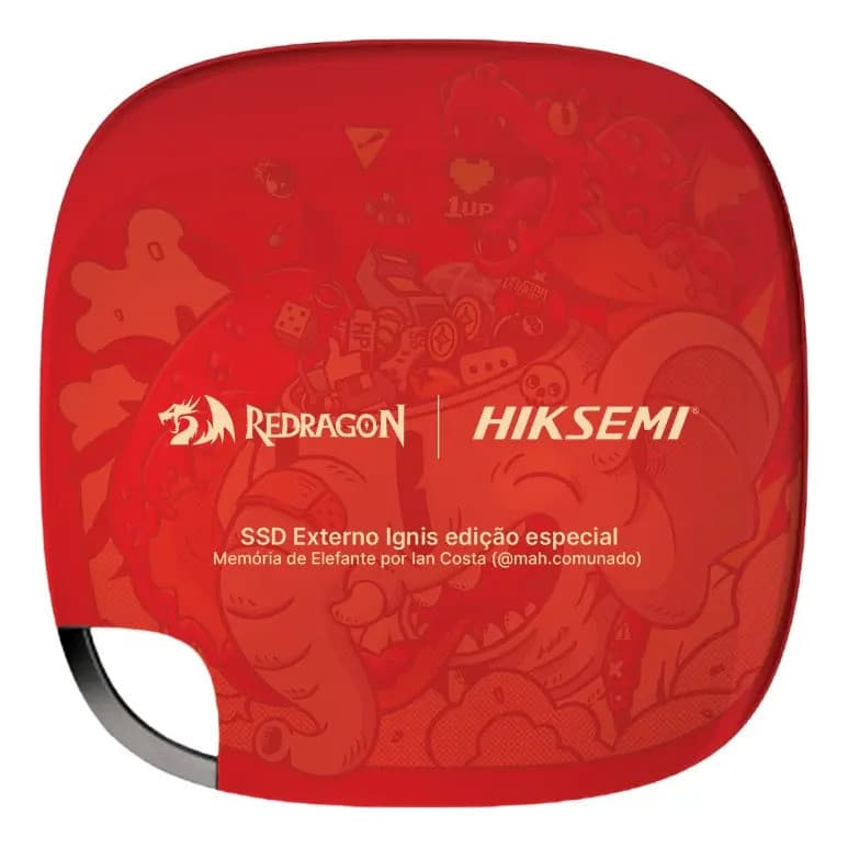 Ssd Externo Redragon X Hiksemi Elefante 256gb Vermelho Usb