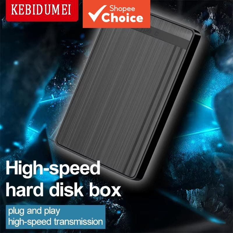 2026 Nova Caixa Externa HDD SATA para USB 3.0/Type-C 5 Gbps para SSD Armazenamento Externo com Cabo USB 3.0/2.0