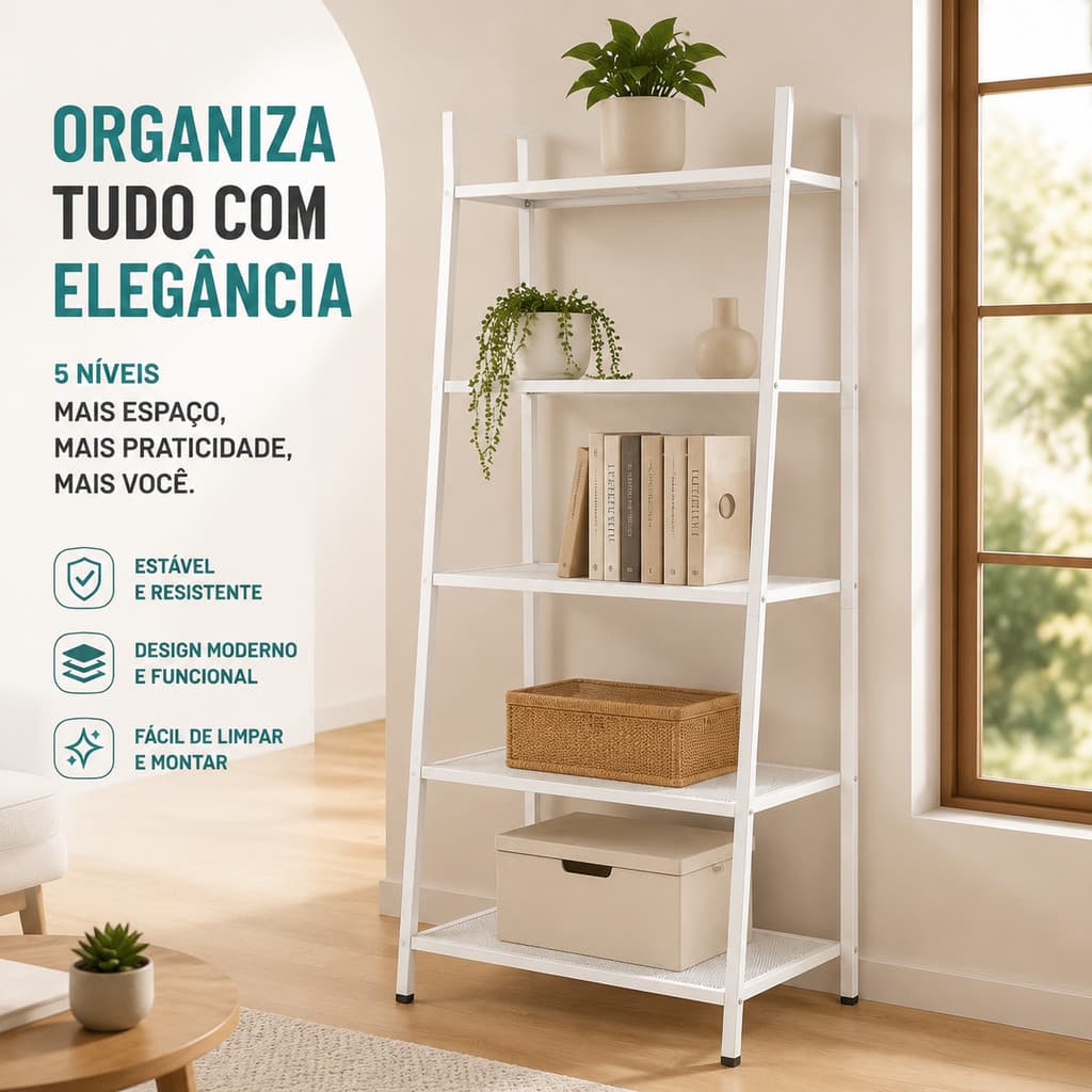 DRELIFE Estante de Aço 5 Níveis Multiuso 60x35x149cm, Prateleira Organizadora Resistente com Pés Ajustáveis para Cozinha