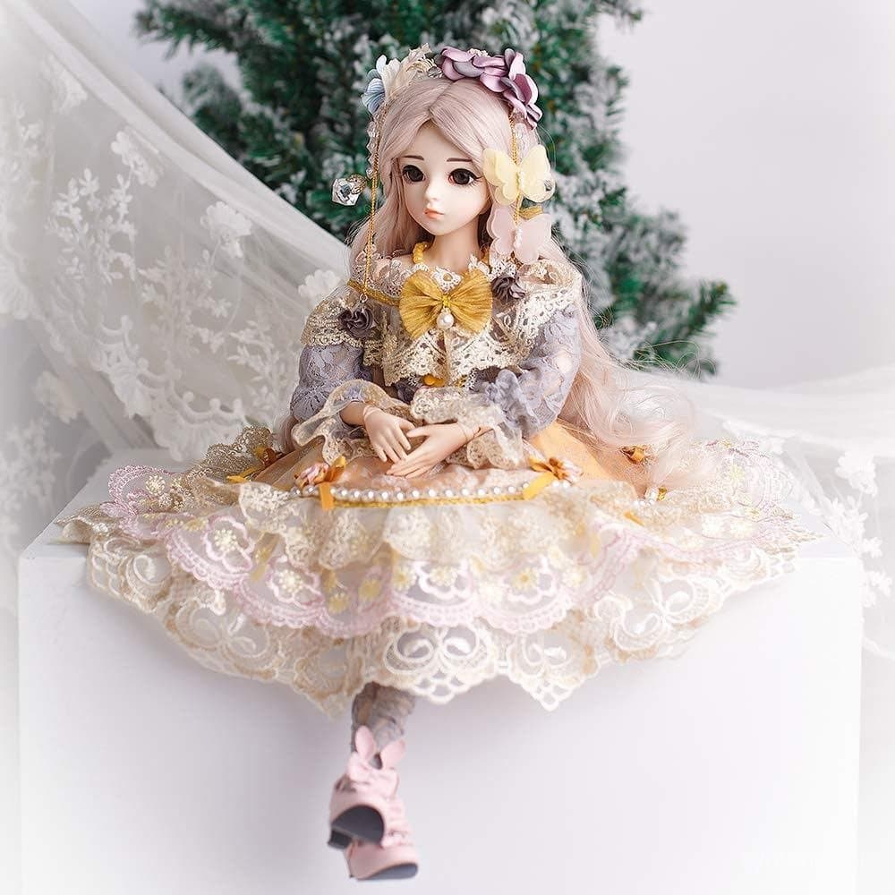 Boneca BJD UCanaan, Bonecas SD 1/3 de 24 Polegadas, Boneca Articulada com 18 Juntas, Brinquedos DIY com Roupas, Calçados