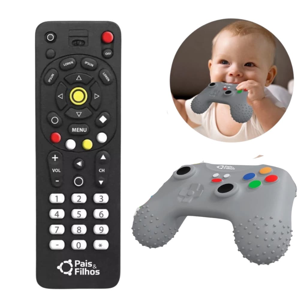 Mordedor Infantil Macio Para Bebe Controle Video Game Joystick Controle Pais E Filhos Menino E Menina