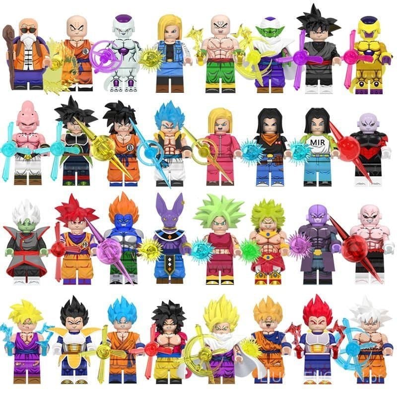 Blocos de montar Lego, série de minifiguras, Son Goku, Vegeta, Dragon Ball, fada tartaruga, modelo Buobick, para criança