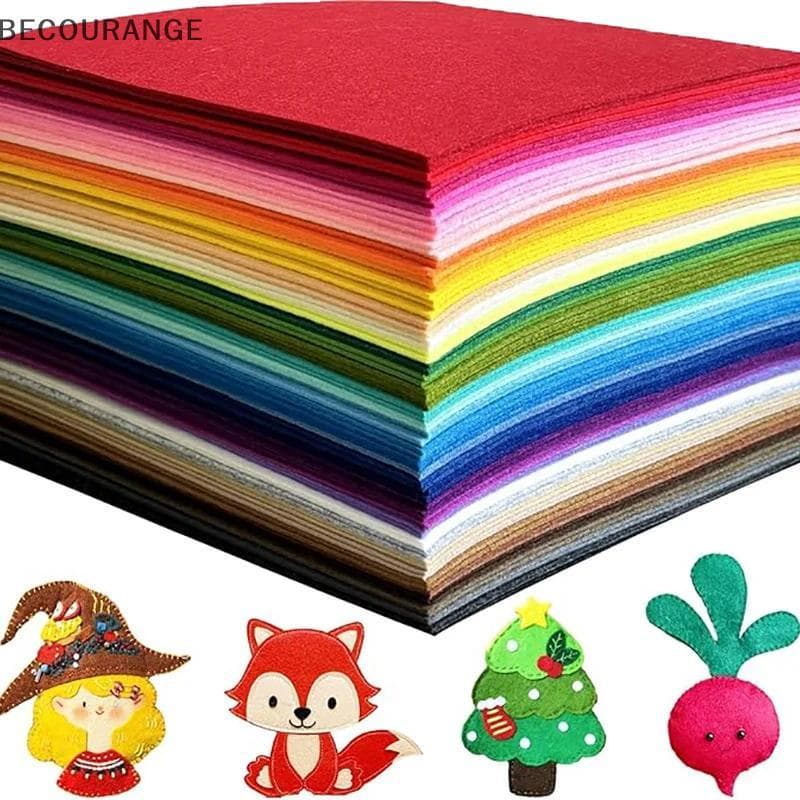 BEC Folha De Tecido De Feltro Macio , 20 Peças Cores , Patchwork , Costura , Faça Você Mesmo , Quadrados Artesanais , Nã