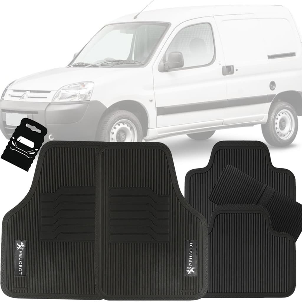 Tapete Automotivo Universal Borracha Peugeot Partner 2009 2010 2011 2012 2013 2014 2015 2016 17 18 19 20 21 22 23 24 25