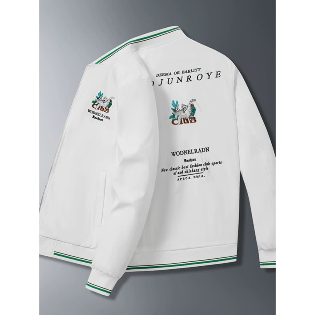 Jaqueta na moda nacional masculina primavera outono 2023 novo estilo jaqueta de vôo masculino outono bordado uniforme de