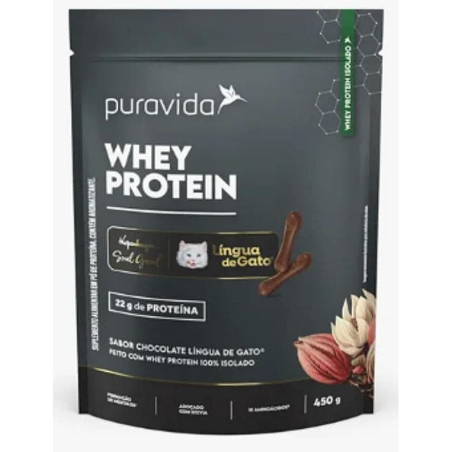 Whey Protein Chocolate Isolado Língua de Gato 450 gramas