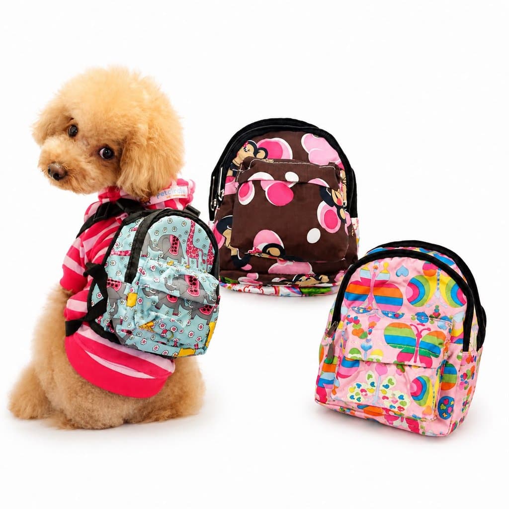 Coleira Guia com Mochila Coleira Pet Cães Gatos Mochilinha
