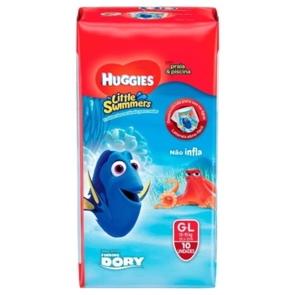Fralda Descartável Huggies Little Swimmers Praia e Piscina Tamanho G com 10 Unidades