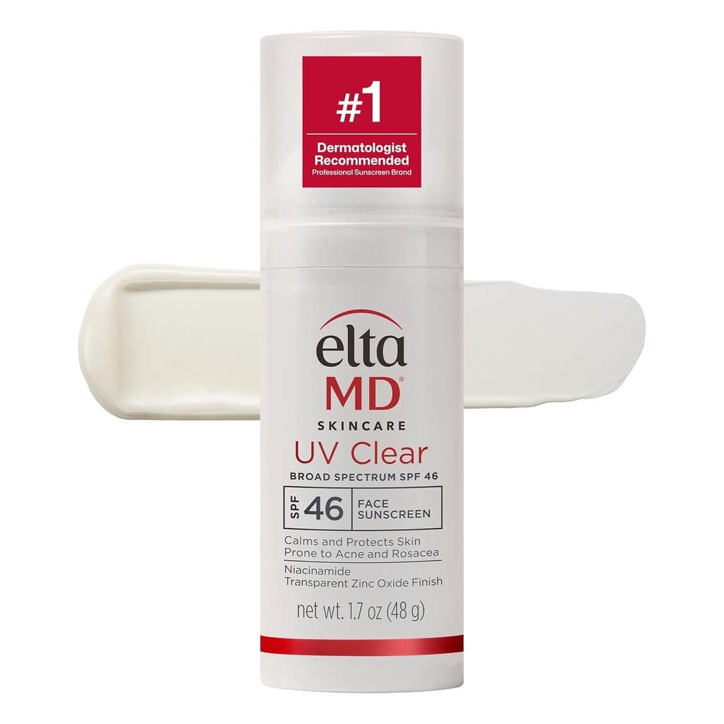 Protetor Solar Facial EltaMD UV Clear SPF, Protetor Solar Sem Óleo com Óxido de Zinco, Recomendado por Dermatologistas V