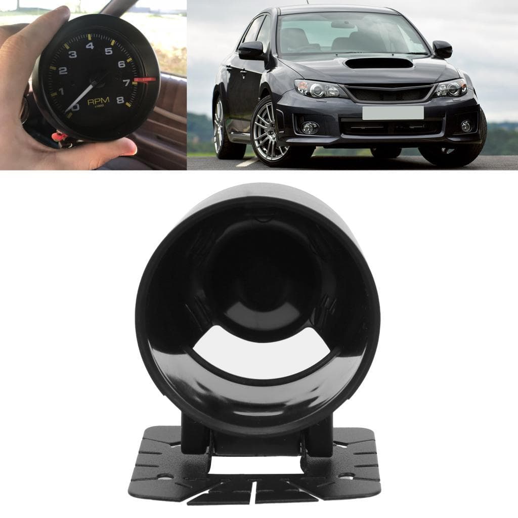Suporte preto para velocímetro, suporte resistente de medidor único universal adequado para carro, caminhão e