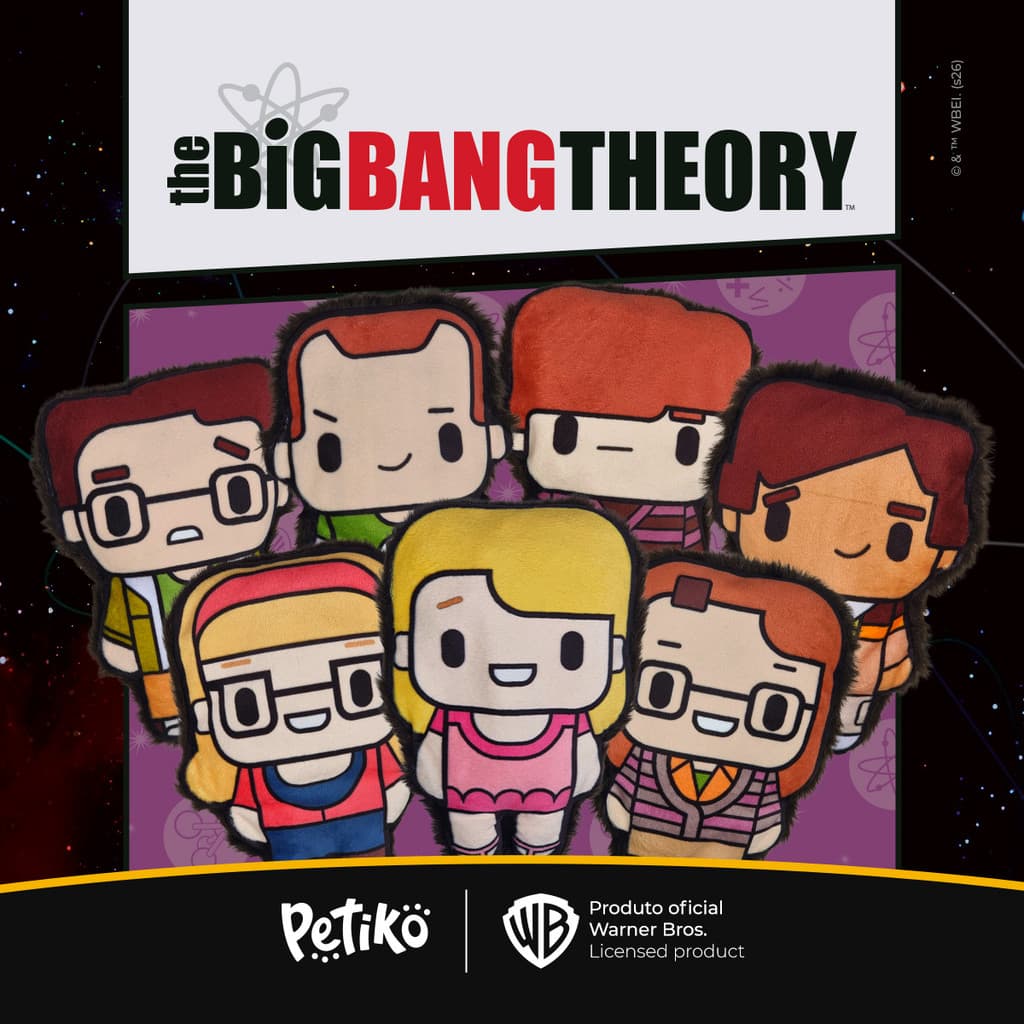 Kit de Pelúcias The Big Bang Theory Para Cães | brinquedo de pelucia para cachorro, macio com apito - Petiko