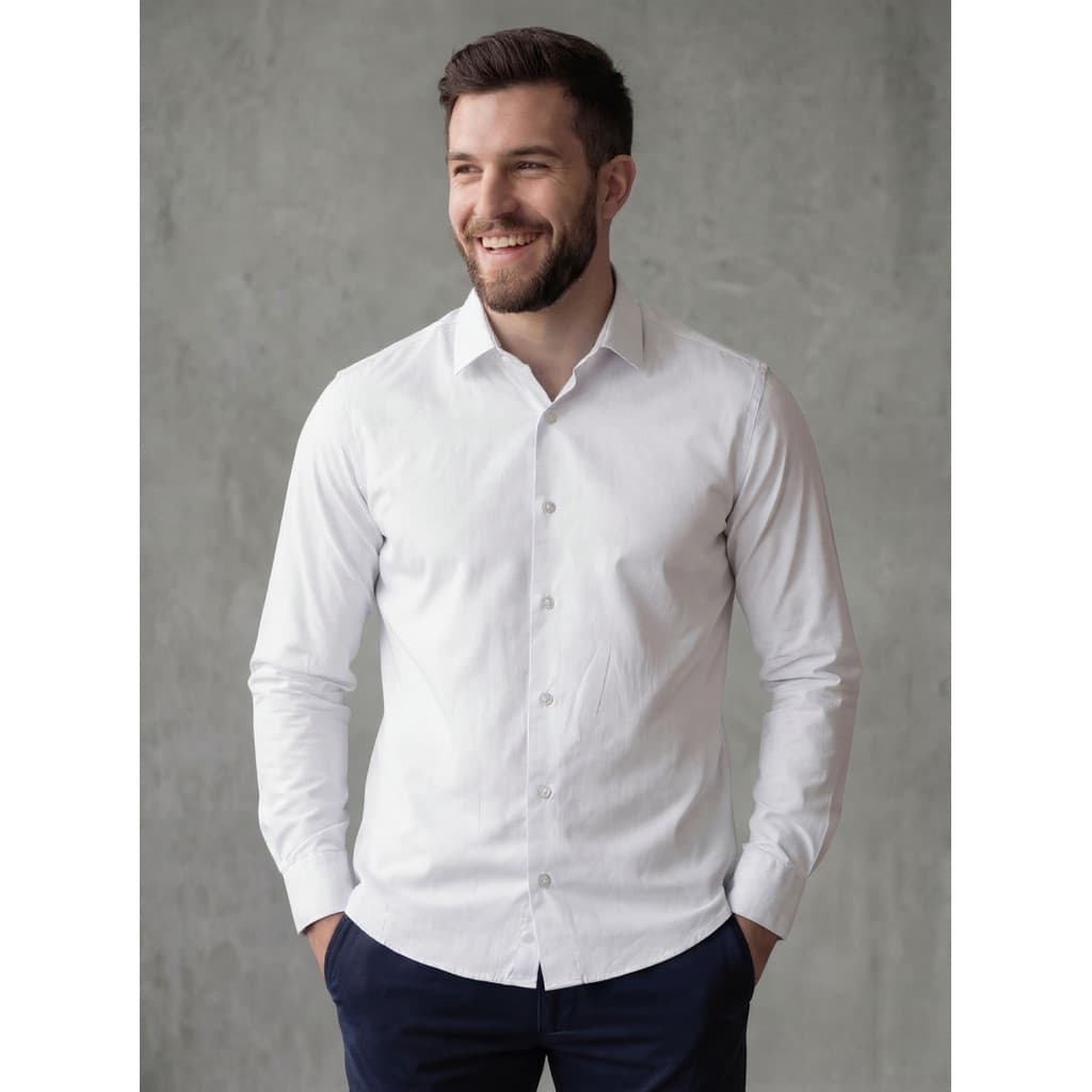 Camisa Masculina Manga Longa Tricoline Premium Slim Fit Social — JL closet