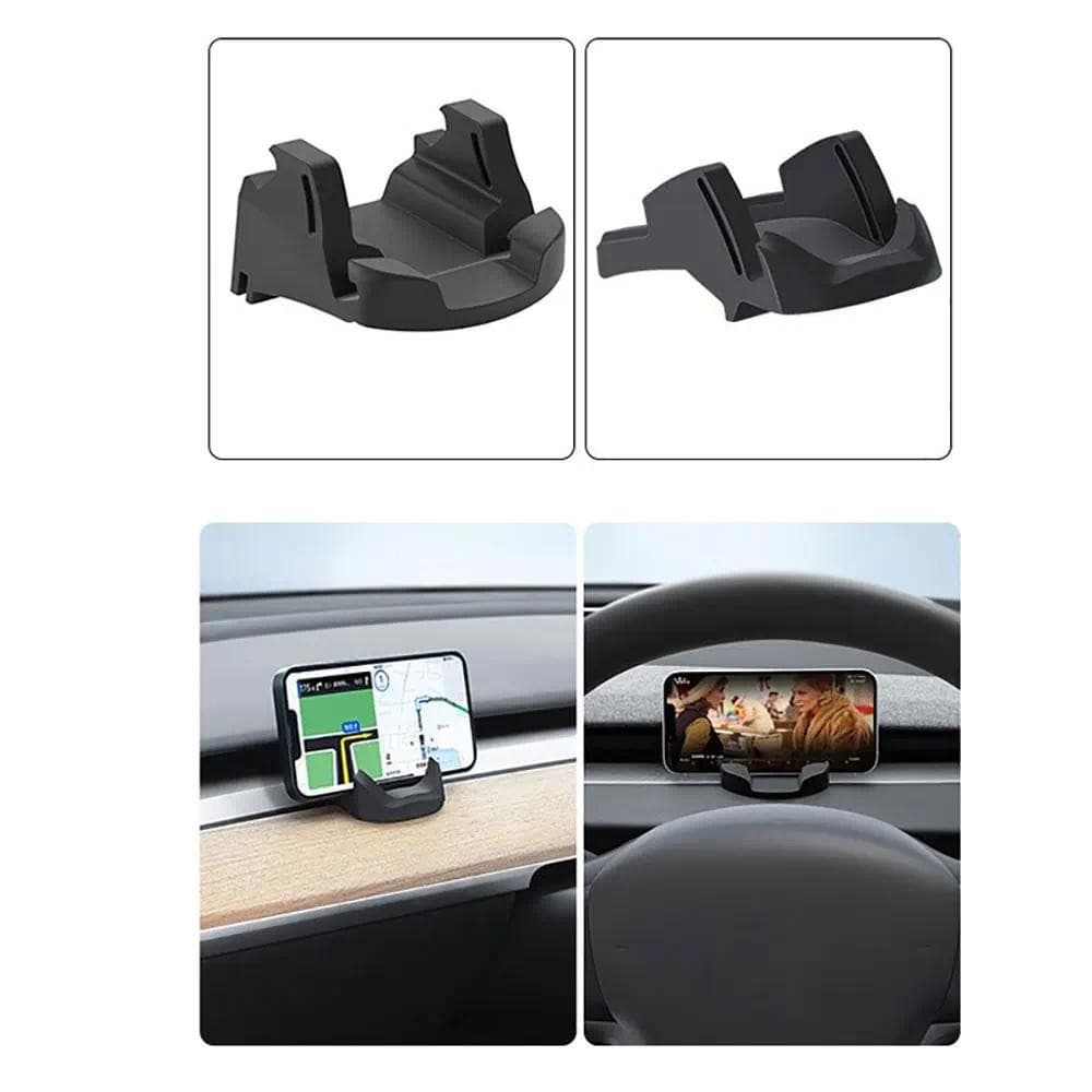 Para Tesla Modelo 3 Y Suporte De Telefone De Carro De Borracha De Silicone Líquido Sem Vestígios Clip-on Ventilação De A