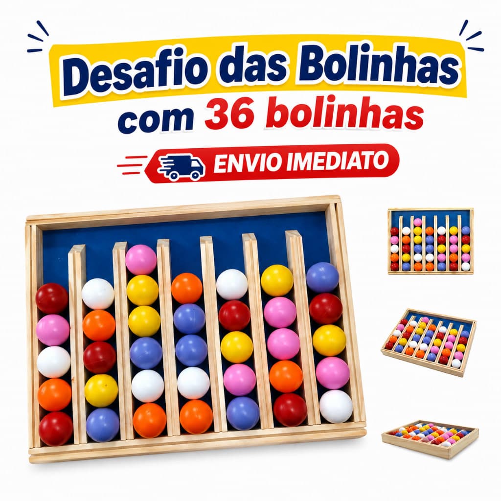 Desafio da Bolinha Brinquedo Educativo Agilidade Foco Jogo para Crianças e Adultos Família