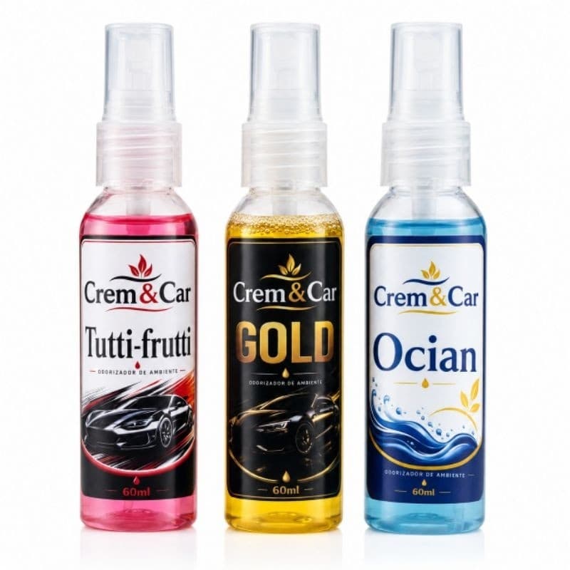 Kit Cheirinho para Carro Aromatizador Automotivo Perfume para Carro Spray 60ml