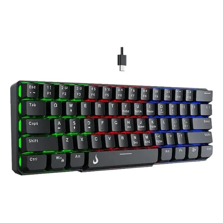 Teclado Semi Mecânico | Rise Mode | G2 Mini Rgb Cor De Teclado Preto Idioma Português Brasil Inglês Us