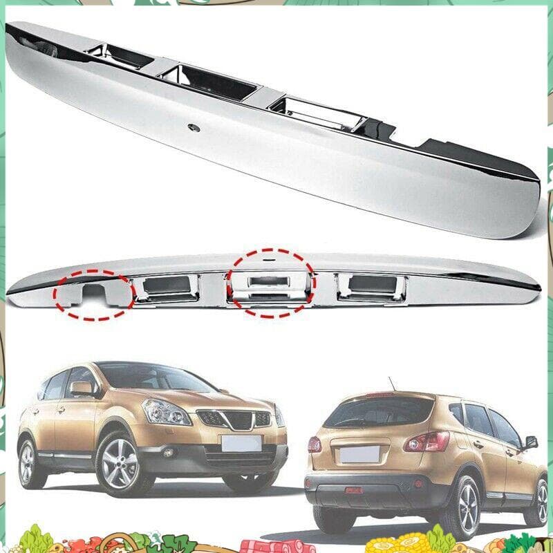 Para J10 2007-2014 Chrome Carro Traseiro Bagageira Boot Tampa Alça Com Chave Inteligente Buraco Da Câmera