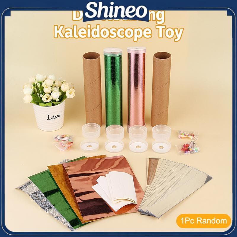 SHINE DIY Kit Caleidoscópio Rotativo Engraçado Clássico Brinquedo Experimento Científico Brinquedos Educativos Para Cria