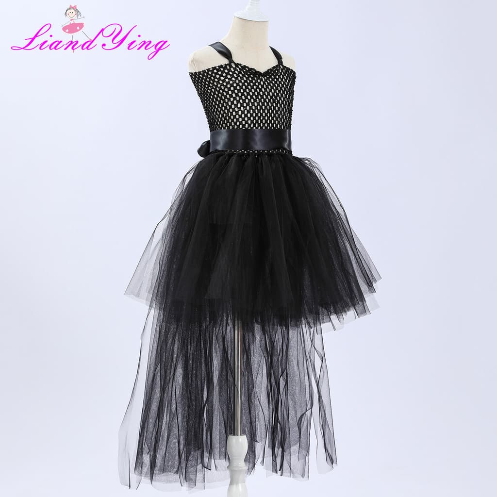 Vestido feminino com decote em V tutu princesa Pettiskirt vestido de desempenho infantil vestido estilingue vestido de d