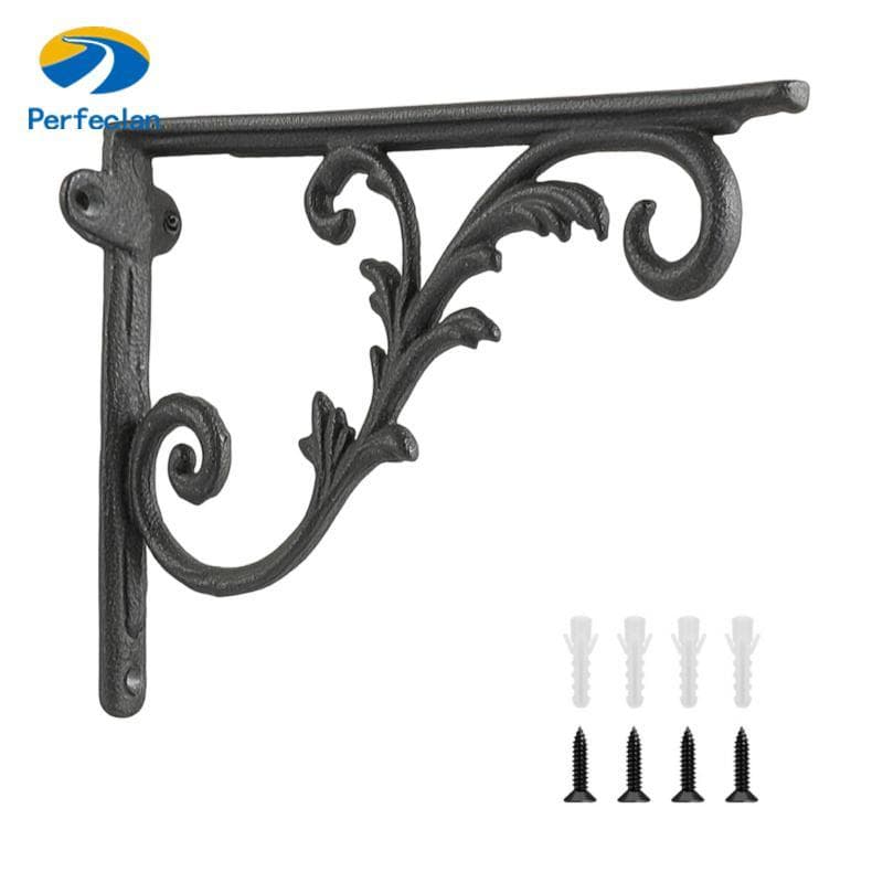Suportes De Suporte De Prateleira De Parede Ferro Fundido L Decorativo Para