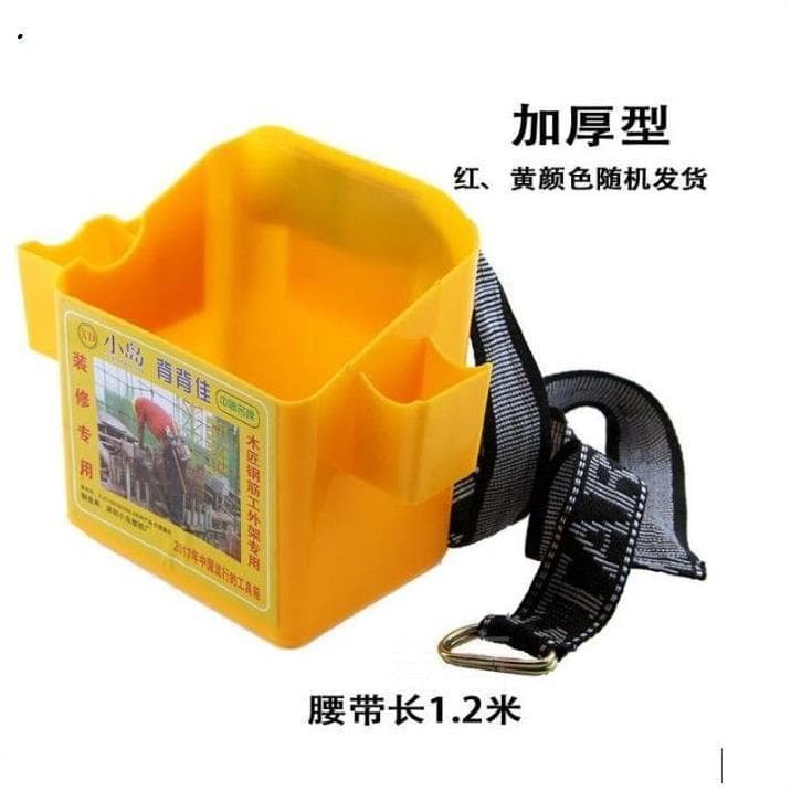 Caixa de unhas de plástico para carpintaria, canteiro de obras, balde de unhas, bolsa de cintura, caixa de ferramentas p