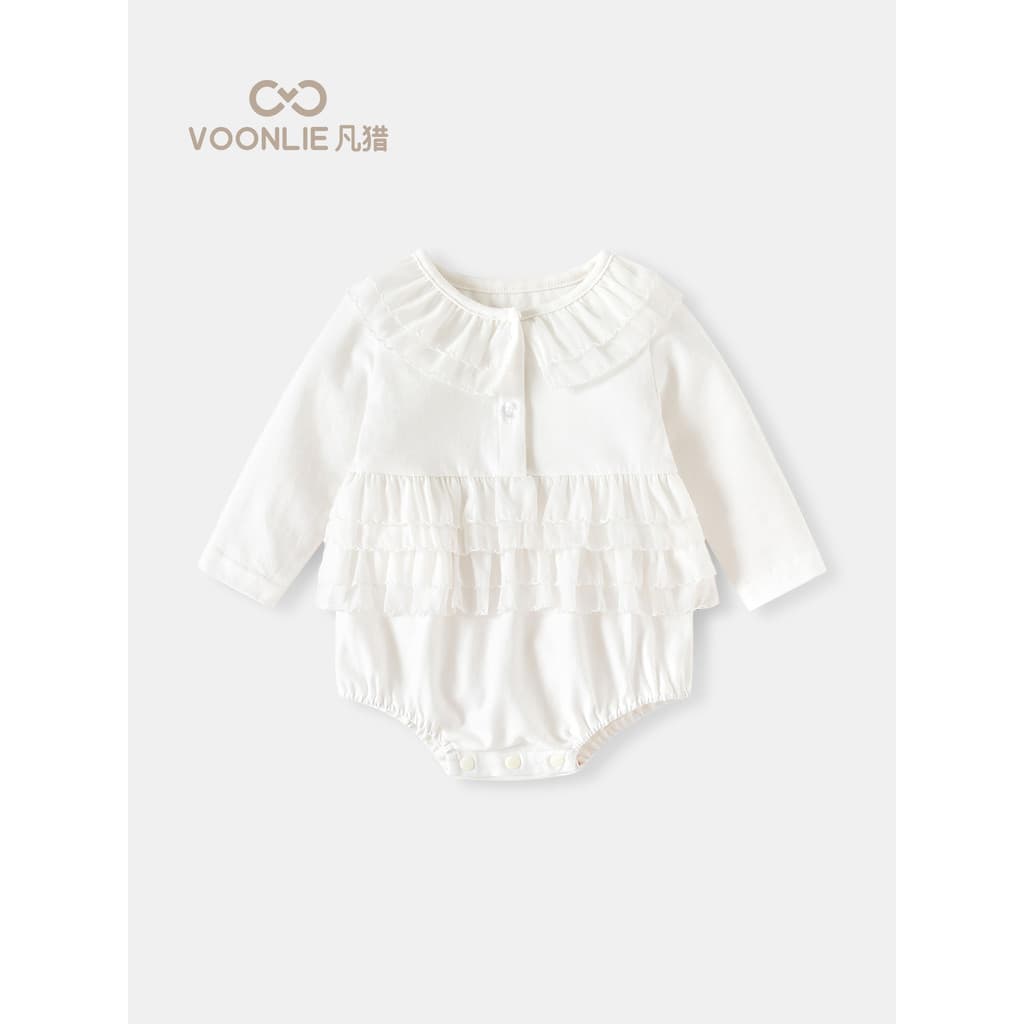 Fan Hunter roupas de bebê primavera roupas bebê recém-nascido macacão menina macacão princesa mês cheio cem dias macacão