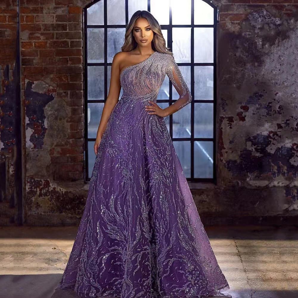 Novo estilo primavera verão vestido de noite feminino lantejoulas fenda manga fenda vestido fino vestido longo