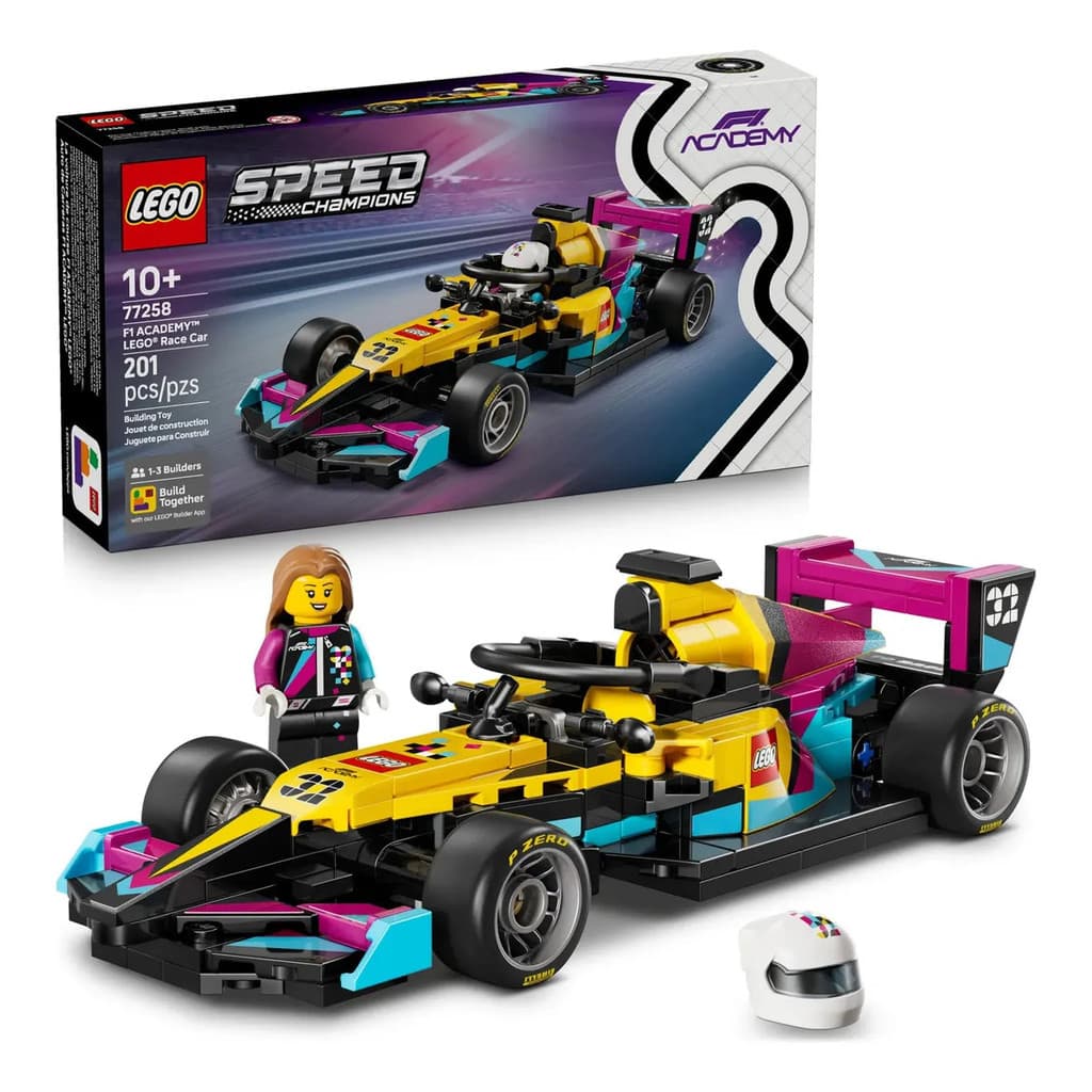 LEGO Speed Champions 77258 Fórmula 1 Academy 201 Peças Carro de Corrida para Montar e Colecionar