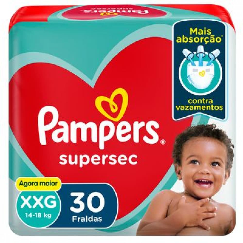 Fralda Descartável Infantil Pampers Supersec XXG 30 Unidades